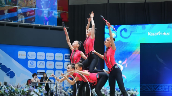 Казахстан выиграл выиграл серебро чемпионата Азии по художественной гимнастике