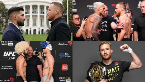 Все титульные бои Гейджи в UFC. Как дрался с Хабибом и великие нокауты с Порье и Холлоуэем
