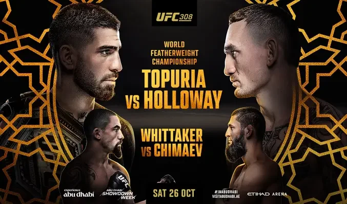 UFC 308: Прямая трансляция, где смотреть и все что нужно знать о турнире