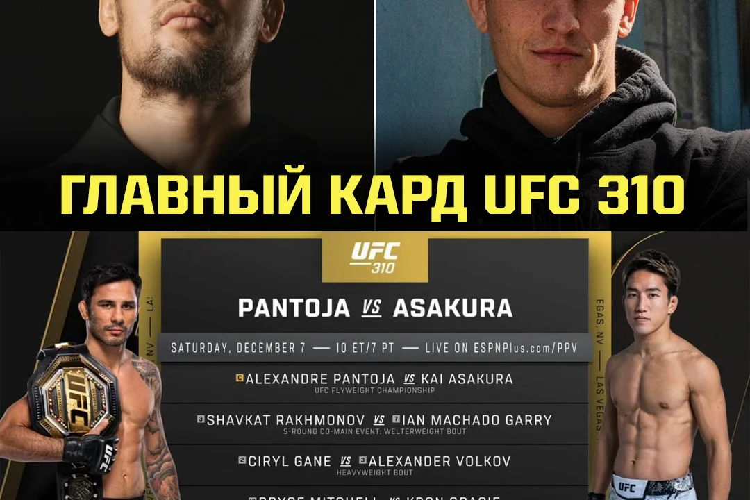 Полный кард UFC 310 с участием Шавката Рахмонова