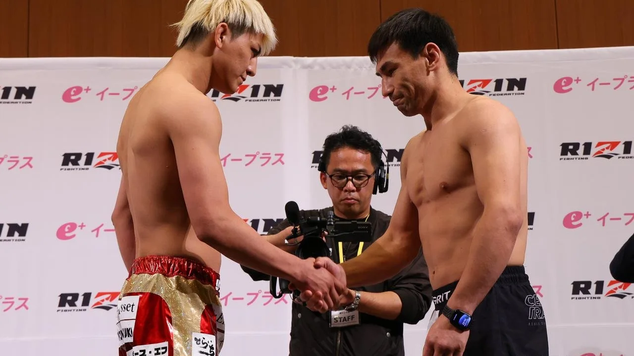Каршыга Даутбек прошел взвешивание перед боем со звездой Японии в Rizin 