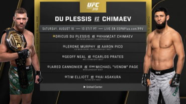 Официально! Полный кард UFC...