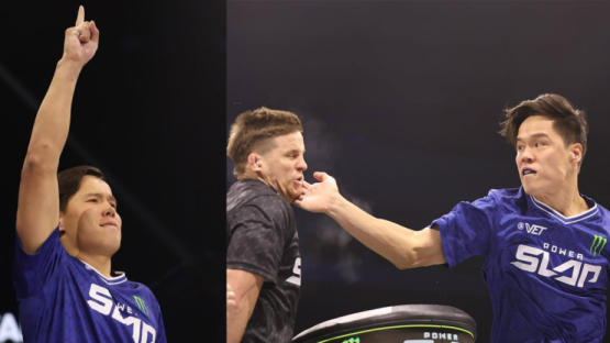 Боец поп-ММА из Казахстана вырубил участника трех ЧМ по дзюдо! Видео Power Slap 17