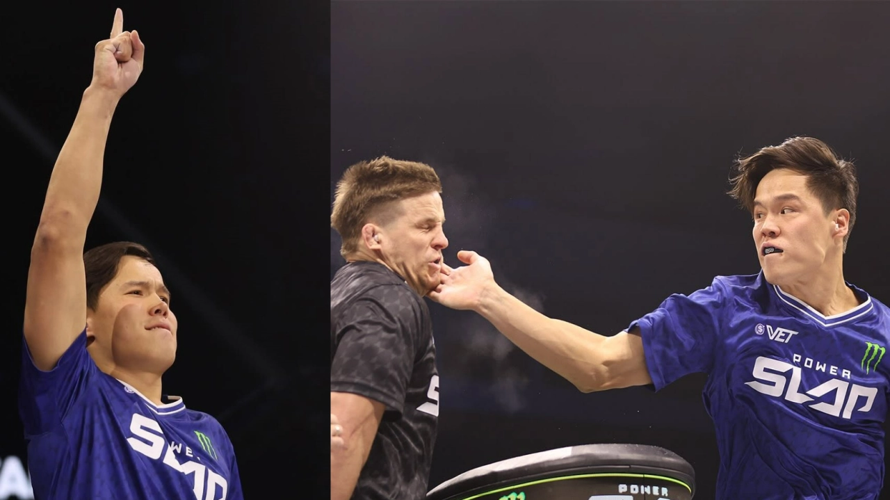 Боец поп-ММА из Казахстана вырубил участника трех ЧМ по дзюдо! Видео Power Slap 17